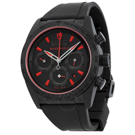 tudor black shield watch